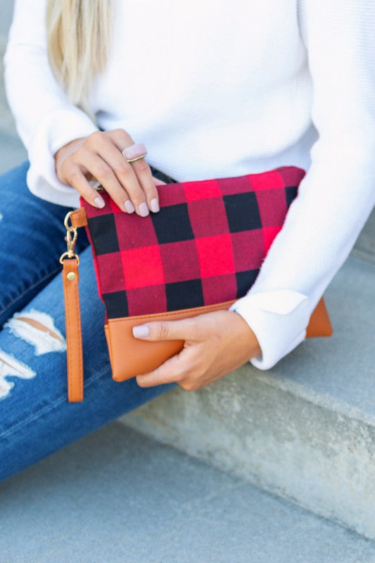 Buffalo Plaid Clutch