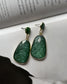 Green and Gold Oblong Dangles