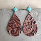 Artificial Turquoise Teardrop Variety Earrings