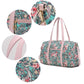 Khelani Quilted Botanical Pattern Duffle Bag elegantbunny