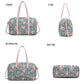 Khelani Quilted Botanical Pattern Duffle Bag elegantbunny