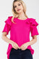 Celeste Full Size Ruffle Layered Short Sleeve Texture Top elegantbunny