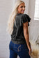 White Layered Ruffle Short Sleeve Round Neck Top elegantbunny