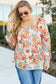 Flower Print Peplum Blouse elegantbunny