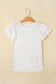 White Layered Ruffle Short Sleeve Round Neck Top elegantbunny