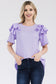 Celeste Full Size Ruffle Layered Short Sleeve Texture Top elegantbunny