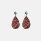 Artificial Turquoise Teardrop Variety Earrings