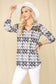 Houndstooth & Leopard Roll-Tab Sleeve Blouse elegantbunny