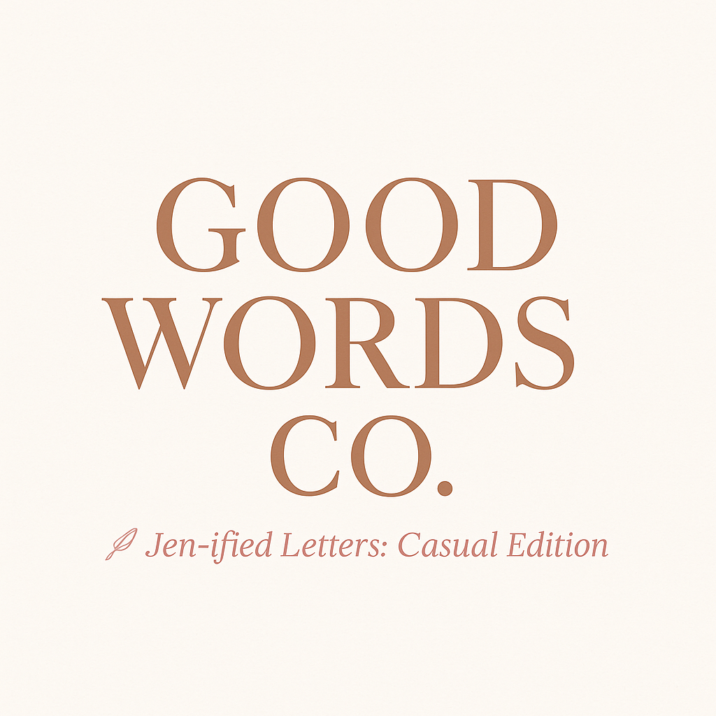 Jen-ified Letters: Casual Edition elegantbunny