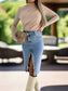Vintage High Waist Denim Skirt4