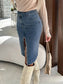 Vintage High Waist Denim Skirt