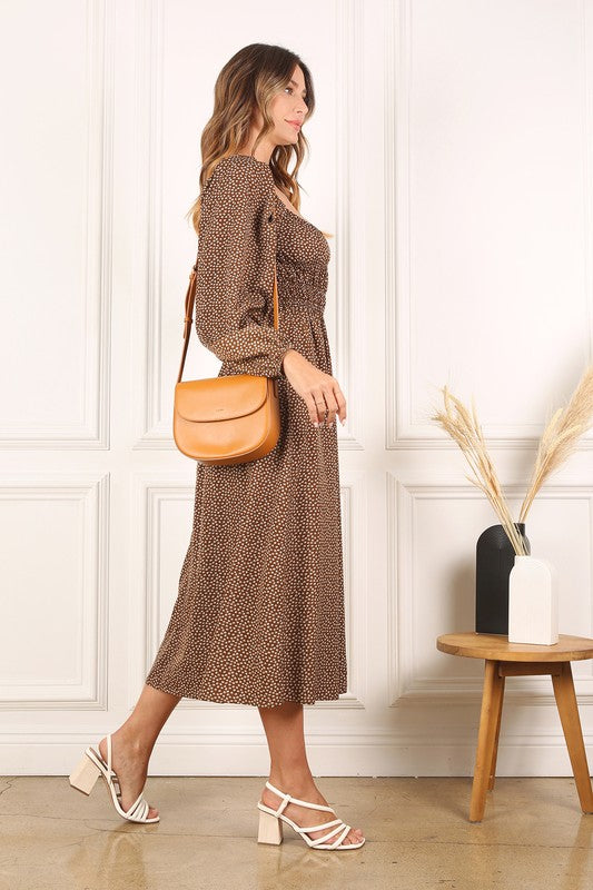 Square neck vintage puff dress elegantbunny