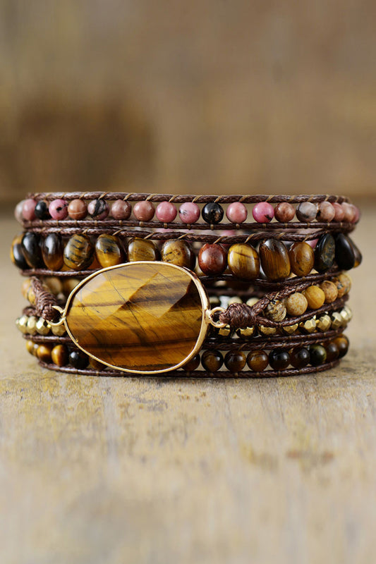 Natural Stone Multi Layered Bracelet