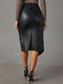 Fitted Faux Leather Skirt