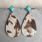 Artificial Turquoise Teardrop Variety Earrings