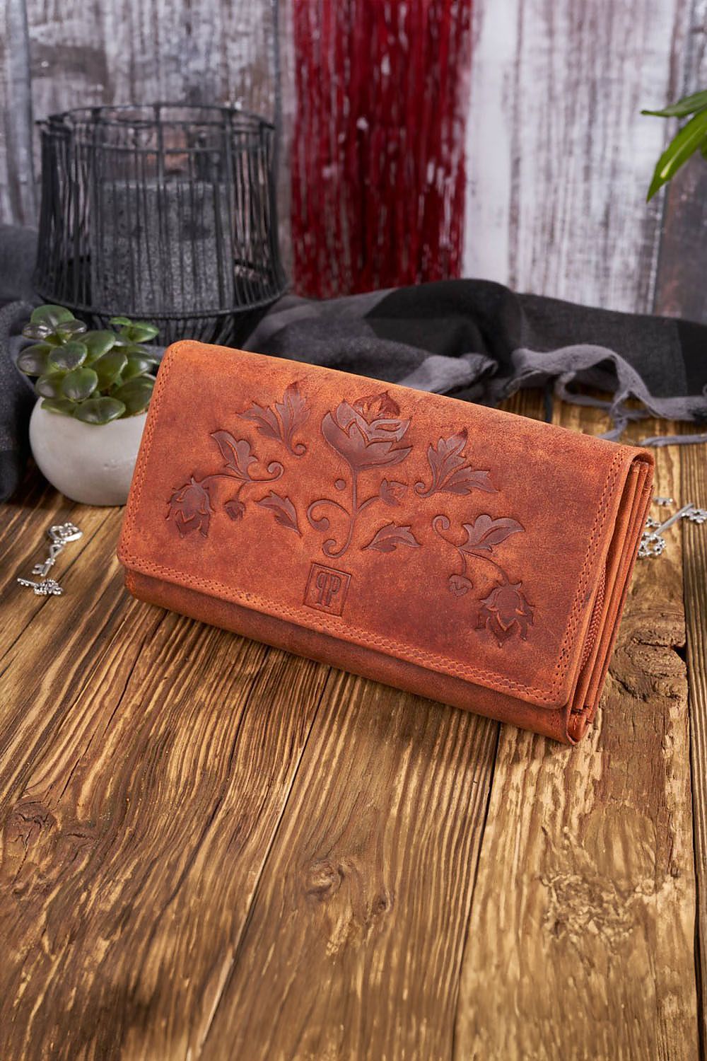 Vintage Style Embossed RFID Wallet