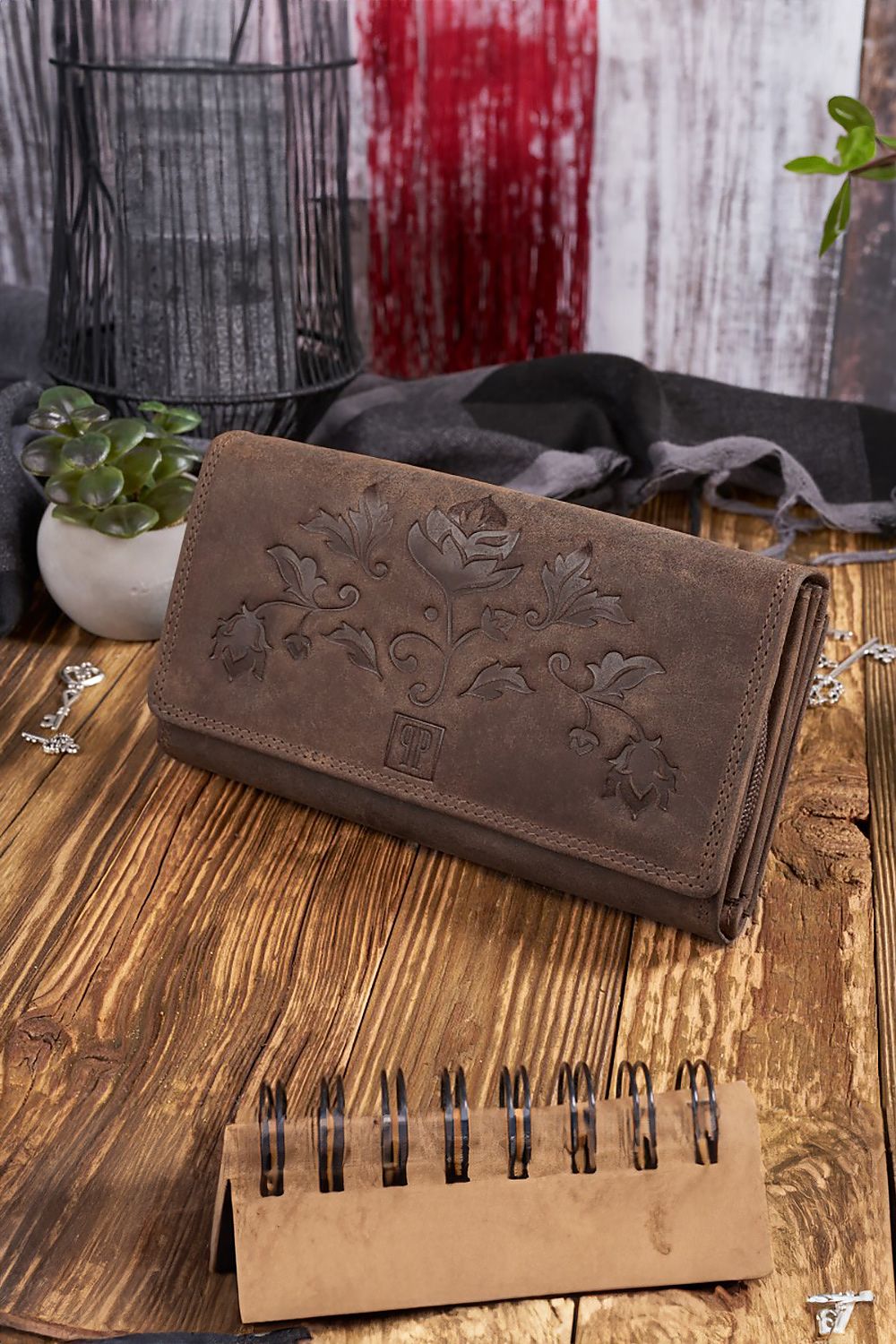 Vintage Style Embossed RFID Wallet