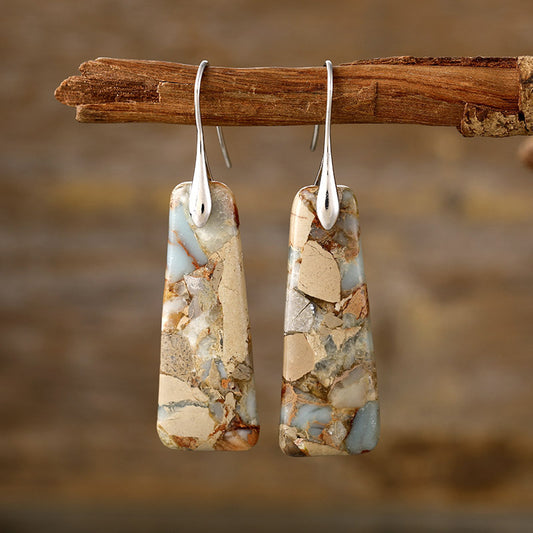 Copper Natural Stone Dangle Earrings