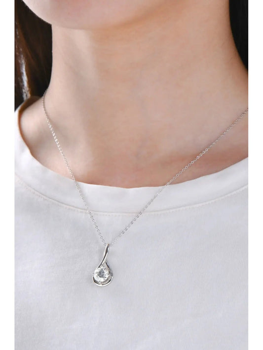 2 Carat Moissanite 925 Sterling Silver Necklace 