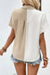 Two-Tone Contrast Short Sleeve Shirt Trendsi