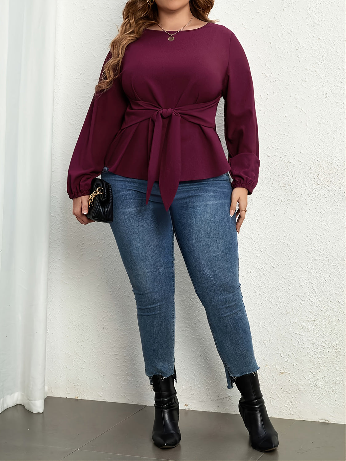 Tongue Tied Long Sleeve Blouse