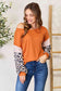 Leopard Print Long Sleeve Sweatshirt in Pumpkin