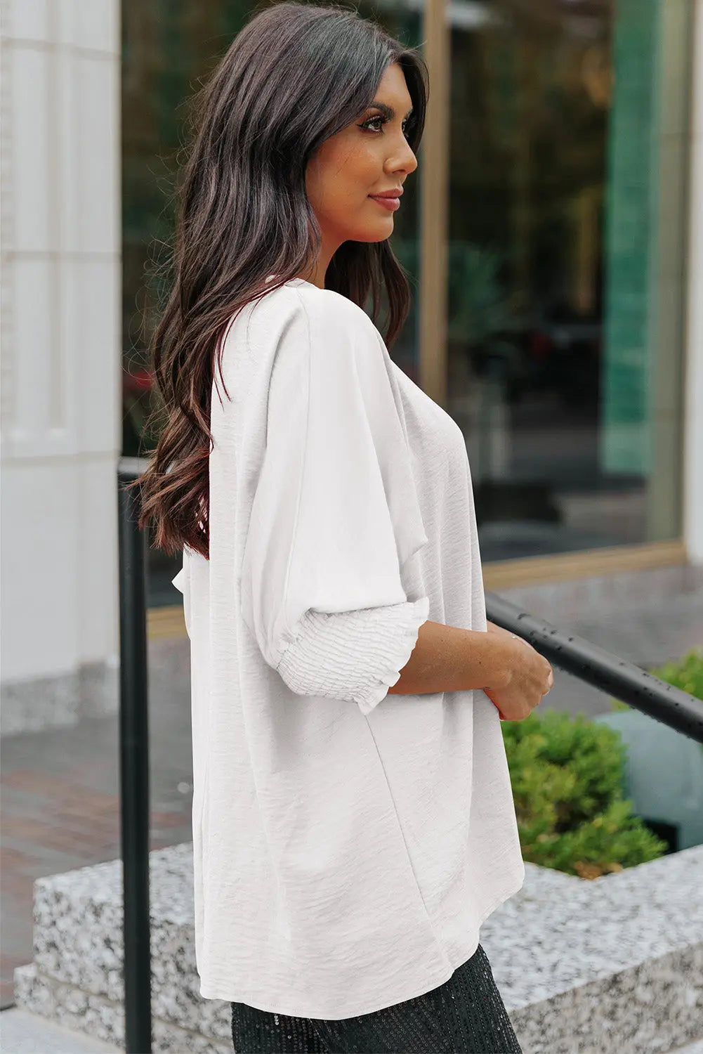 Simply Summer Dolman Sleeve Textured Blouse