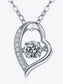 925 Sterling Silver Moissanite Pendant Necklace 