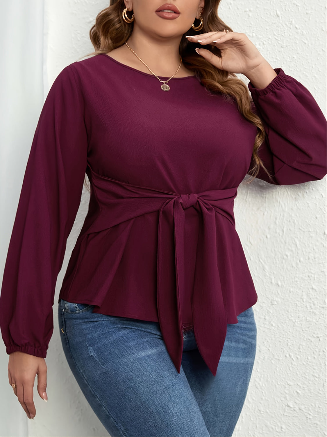 Tongue Tied Long Sleeve Blouse