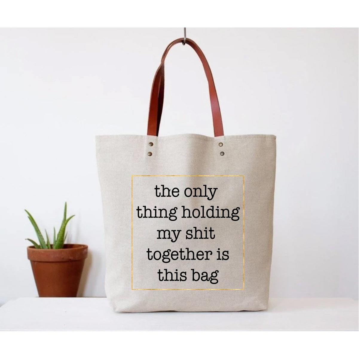 Holding My Shit Together Canvas Tote